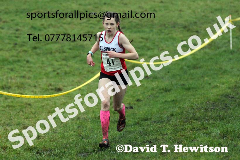 Girls under-15s, NECAA Junior Cross Country Relays, Thornley Farm, Peterlee, Saturday, December 12th. Photo: David T. Hewitson/Sports for All Pics